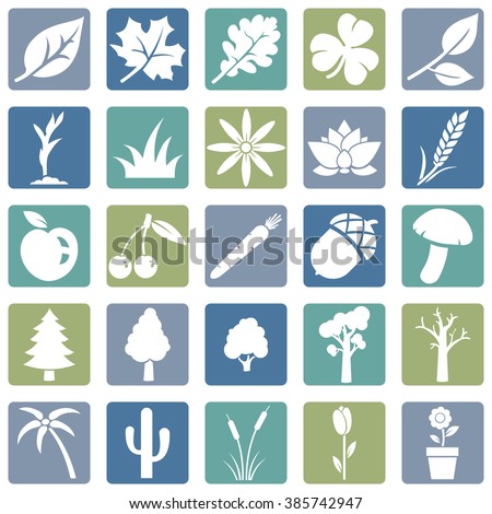 Vector Set of Plants Icons