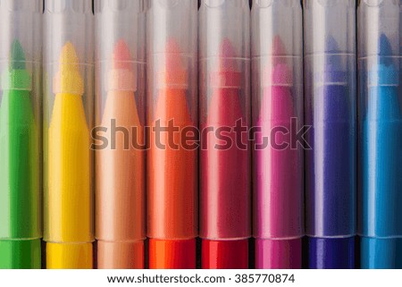 Colorful felt pens background
