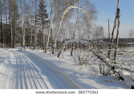 beautiful winter landscape Russia Siberia