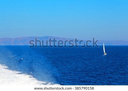 foam   and froth in the  sea      of mediterranean greece