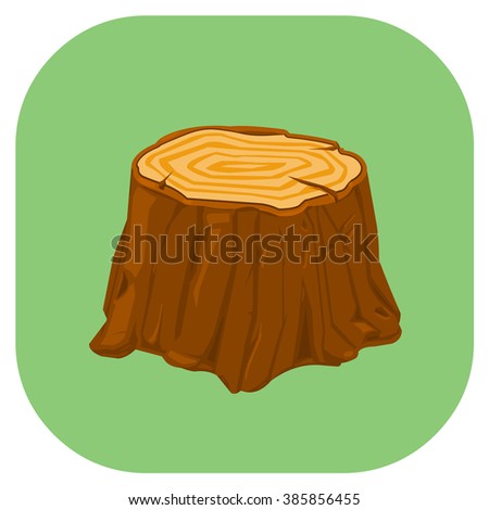 A vector illustration of deforestation and destruction.
Vector illustration icon of a tree stump.
Web icons for the lumber industry.