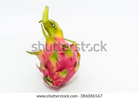 Dragon fruit,pitaya, of Thailand solated in white background