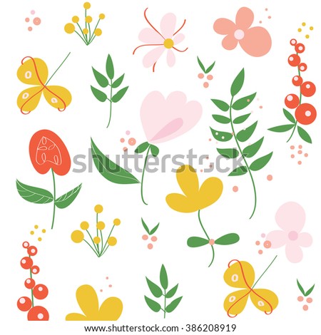 flora flower pattern vector