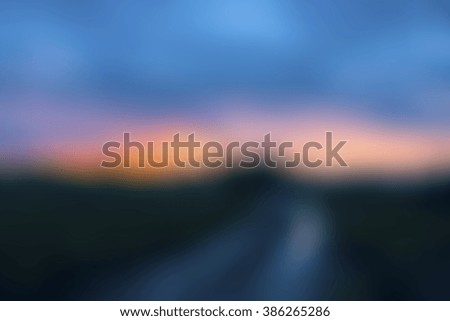 blur blurred unfocused soft abstract background texture wall wallpaper backdrop orange blue dark color splash cold sunset road after the rain