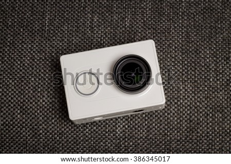 White Action Camera. Minimal