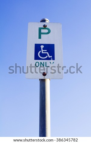 Disabled sign. Flat style icon, a symbol for the disabled.
