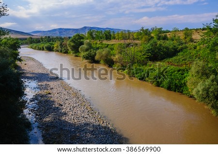 The Debed river, Armenian-Georgian border