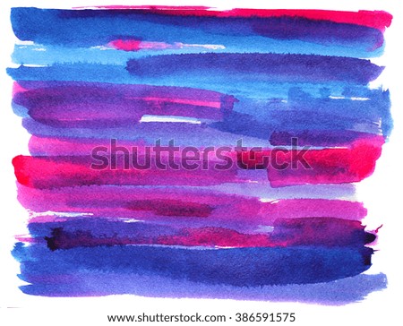 abstract bright blue, purple, pink stripes. hand drawn ink