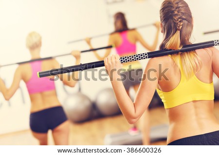 A picture of group women working out in gym