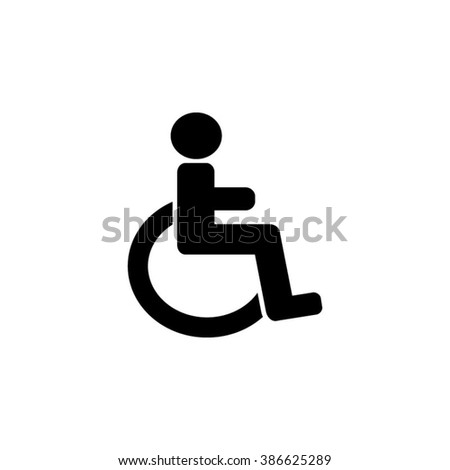 Handicap Disabled Sign Icon Vector Illustration