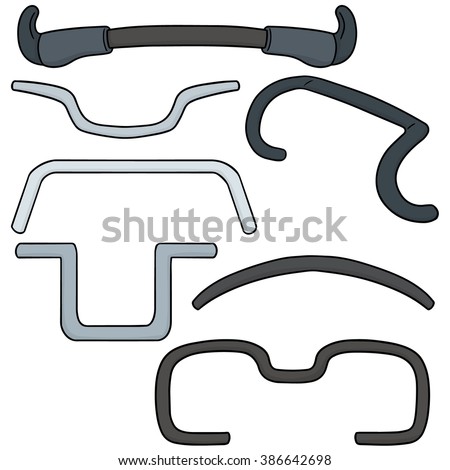 vector set of bicycle handlebar