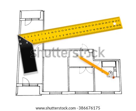 Apartment plan isolated on white background