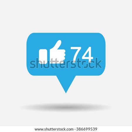Blue Button Hand Like Icon Vector Background, JPG JPEG,EPS Logo design yes Download Face book Social media