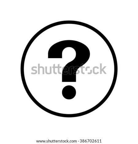 Question mark icon in circle . Vector illustration
