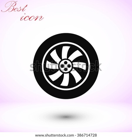 wheel vector icon