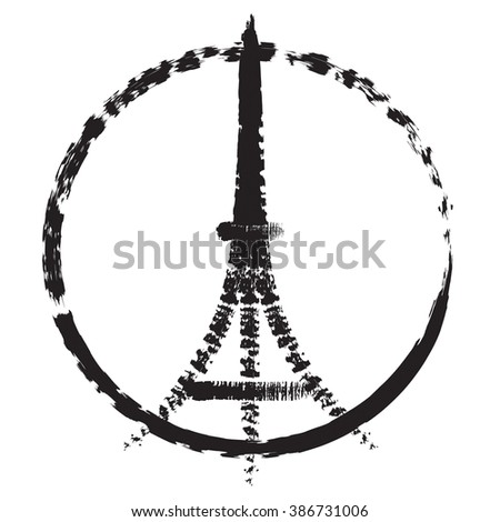 Series of world famous landmark, Eiffel Tower, Paris, France