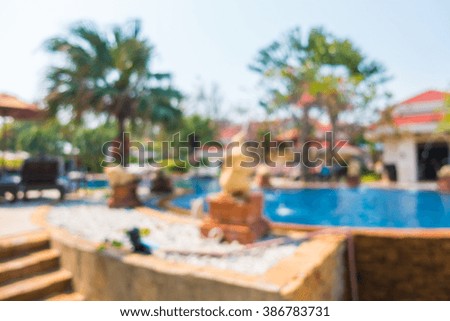 Abstract blur beautiful luxury swimming pool in hotel resort - boost up Color Processing