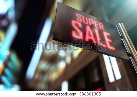 LED Display - Shopping center super sale signage
