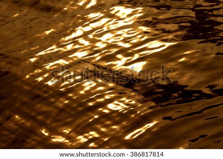Water weave on sunset