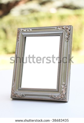 Pretty picture frame with nature background