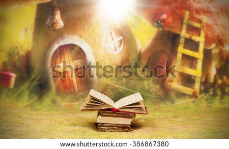 Old, magic, fairytale book Royalty-Free Stock Photo #386867380