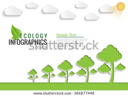 Ecology connection concept background .Vector infographic illustration
