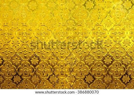 Glass yellow or gold antique striped pattern texture background