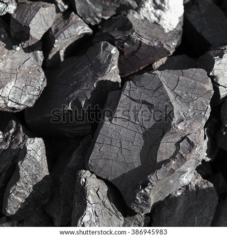 Coal in coalmine. Royalty-Free Stock Photo #386945983