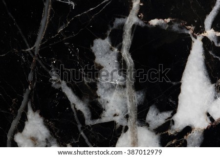 Black and white marble pattern that occurs nature use for background, texture and design.