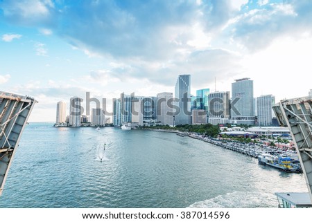 Stunning skyline of Miami, Florida.