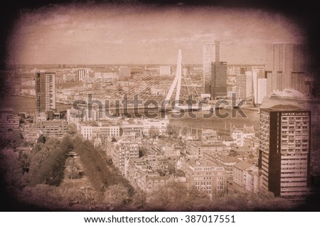 Vintage photo of Rotterdam.