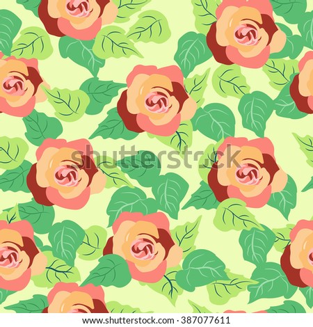 Seamless flower pattern. Vector illustration floral background