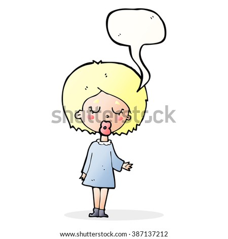 cartoon woman explaining her point with speech bubble