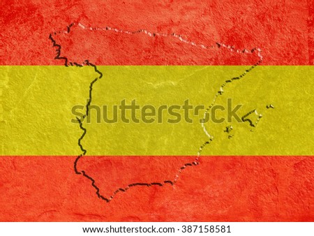 Spanish flag texture background