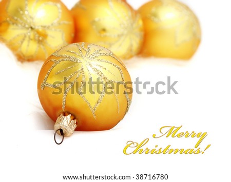 christmas balls  isolated on the white background