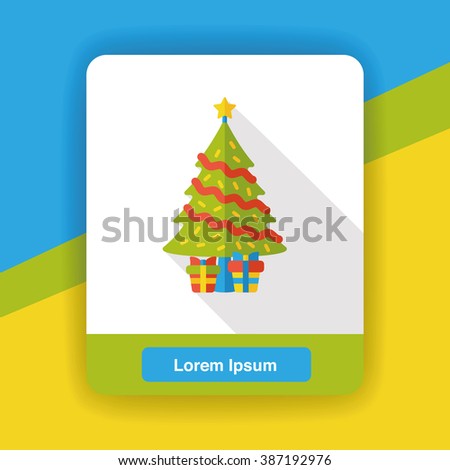 Christmas tree flat icon