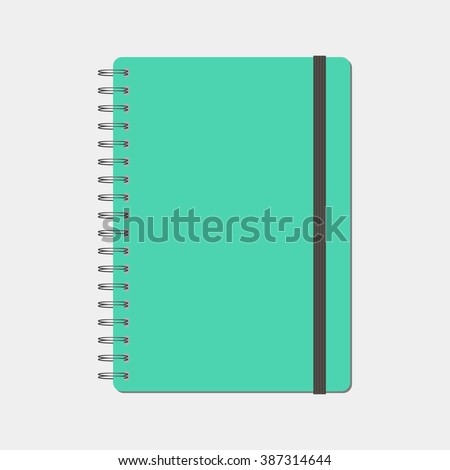 Spiral notepad, notebook icon isolated. Vector illustration Royalty-Free Stock Photo #387314644