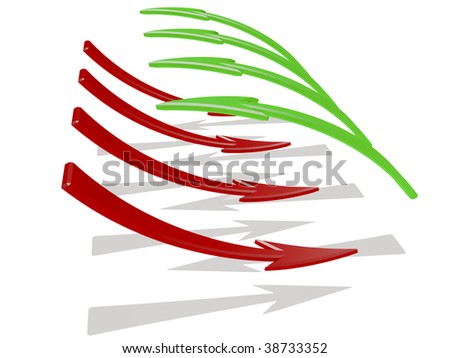 Red and Green Arrows