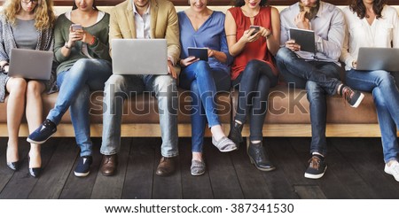 Diversity People Connection Digital Devices Browsing Concept Royalty-Free Stock Photo #387341530