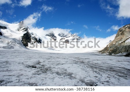 Aletsch Glacier in the Alps, Switzerland