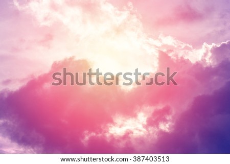 sun and cloud background with a pastel colored gradient.
