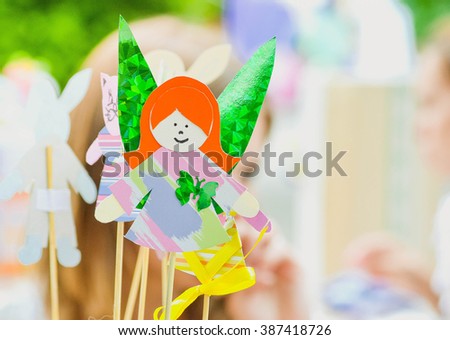 Fairy girl made of paper