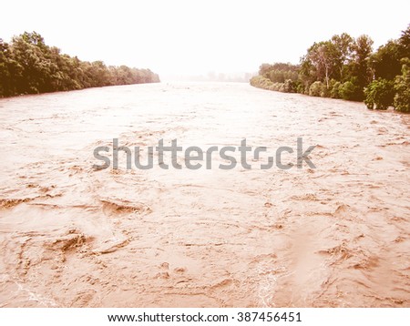 Vintage looking Flood river picture