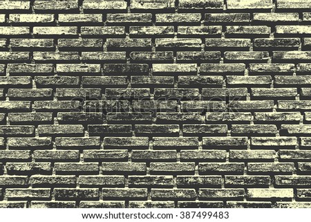 Old brick wall texture background.Used torn edges filter.