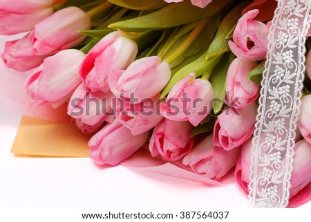 Beautiful bouquet of flowers. Tulips