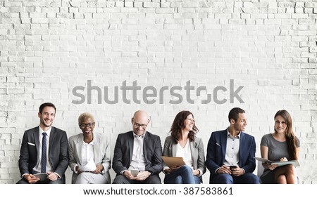 Human Resources Interview Recruitment Job Concept Royalty-Free Stock Photo #387583861