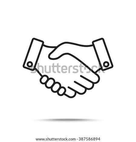 Line icon-   handshake Royalty-Free Stock Photo #387586894