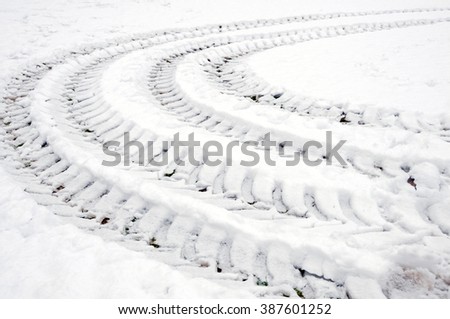 Circles on snow