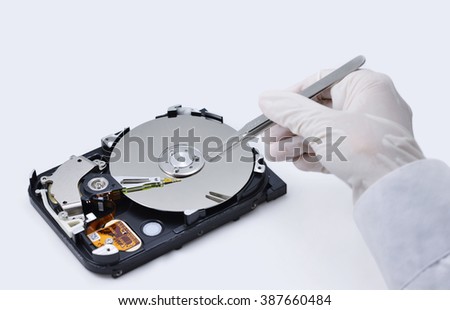 fix hard disk  open hard disk inside hard disk laboratory hard disk