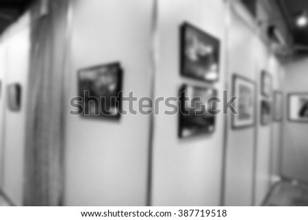 blurred photo frame. Blurred photo exhibition. Blurred gallery. Blurred photo background.